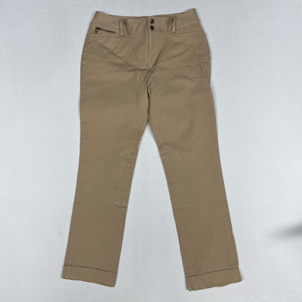 Lauren Ralph Lauren Pants Womens 6 Beige Twill Chino Stretch Straight Leg